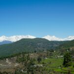 Green Valley With Backdrop of Snow Clad Mountains